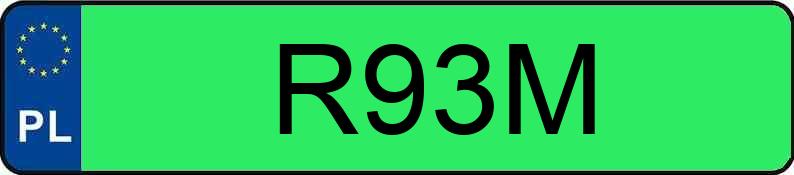 Numer rejestracyjny R93M posiada TESLA Model S MR`23 95kWh CVT