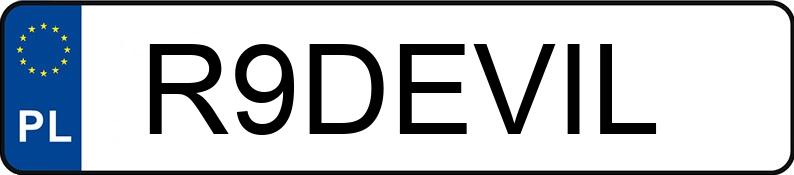 Numer rejestracyjny R9DEVIL posiada BMW 650I