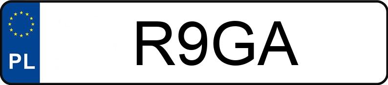 Numer rejestracyjny R9GA posiada HONDA CR-V 2.4 MR`13 E5 EX