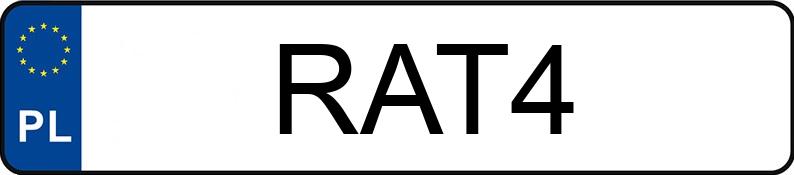 Numer rejestracyjny RAT 4 posiada TOYOTA ProAce City Verso 1.2 MR`20 E6.3 2.3t Std Family - RAT4