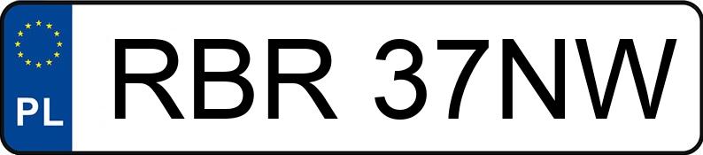 Numer rejestracyjny RBR 37NW posiada RENAULT ESPACE 2,0 KAT. - RBR37NW
