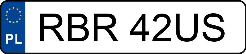 Numer rejestracyjny RBR 42US posiada FIAT PANDA - RBR42US