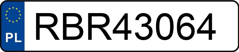 Numer rejestracyjny RBR 43064 posiada OPEL MERIVA - RBR43064