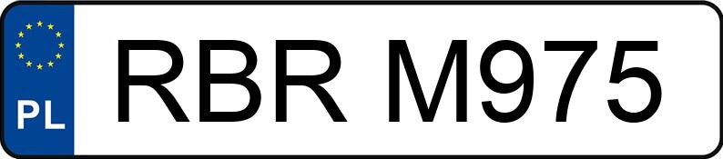 Numer rejestracyjny RBR M975 posiada VOLKSWAGEN TRANSPORTER - RBRM975