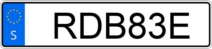 El número de registro RDB83E tiene Volvo XC60 II