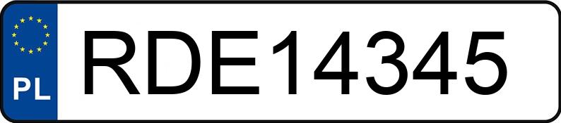 Numer rejestracyjny RDE 14345 posiada VOLKSWAGEN GOLF - RDE14345