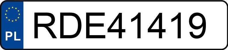 Numer rejestracyjny RDE 41419 posiada NISSAN QASHQAI - RDE41419