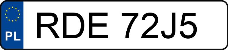 Numer rejestracyjny RDE 72J5 posiada VOLKSWAGEN GOLF 19E SKŁADAK - RDE72J5