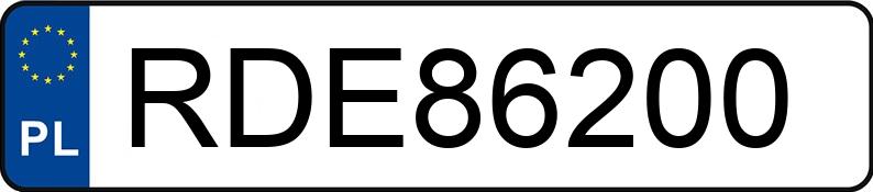 Numer rejestracyjny RDE 86200 posiada FORD FUSION - RDE86200