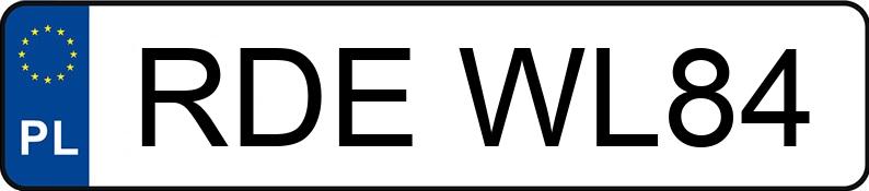Numer rejestracyjny RDE WL84 posiada FORD MONDEO - RDEWL84 Numer rejestracyjny RDE WL84 posiada FORD MONDEO - RDEWL84