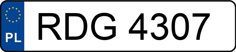 Numer rejestracyjny RDG 4307 posiada fiat 126 - RDG4307