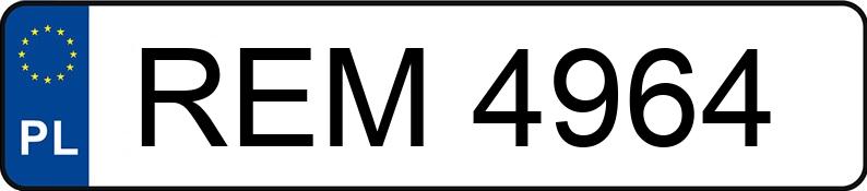Numer rejestracyjny REM 4964 posiada MERCEDES-BENZ 190 - REM4964