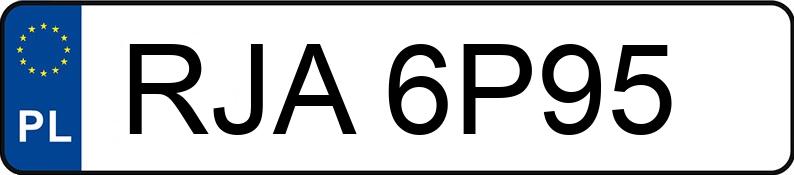 Numer rejestracyjny RJA 6P95 posiada BORO - - RJA6P95
