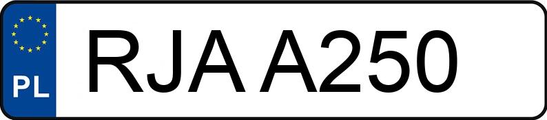 Numer rejestracyjny RJA A250 posiada MAZDA 323 1.6 Kat. MR`89 GLX - RJAA250