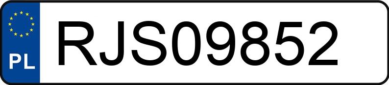 Numer rejestracyjny RJS 09852 posiada BMW 535i MR`10 E5 F10 535i MR`10 E5 F10 - RJS09852