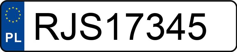 Numer rejestracyjny RJS 17345 posiada TOYOTA COROLLA ZE1HE(EU,M) - RJS17345