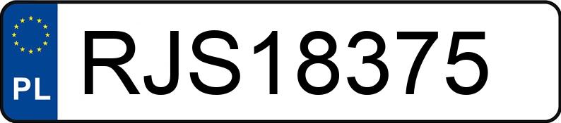 Numer rejestracyjny RJS 18375 posiada INDCAR WING - RJS18375