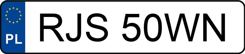 Numer rejestracyjny RJS 50WN posiada OPEL OMEGA 2.0 KAT - RJS50WN