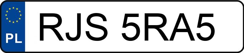 Numer rejestracyjny RJS 5RA5 posiada SUBARU XV - RJS5RA5