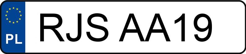 Il numero di registrazione RJS AA19 ha SKODA Rapid 1.0 TSI MR`18 E6 Ambition DSG - RJSAA19