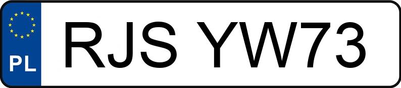 Numer rejestracyjny RJS YW73 posiada VOLKSWAGEN GOLF - RJSYW73