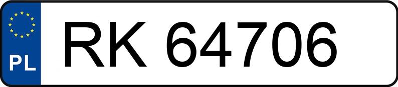 Numer rejestracyjny RK 64706 posiada BMW 760I - RK64706