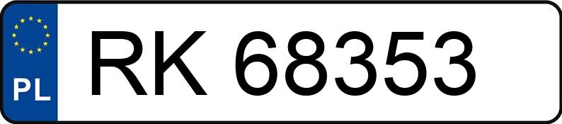 Numer rejestracyjny RK 68353 posiada RENAULT LAGUNA - RK68353