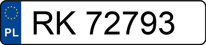 Numer rejestracyjny RK 72793 posiada AUDI A6 - RK72793