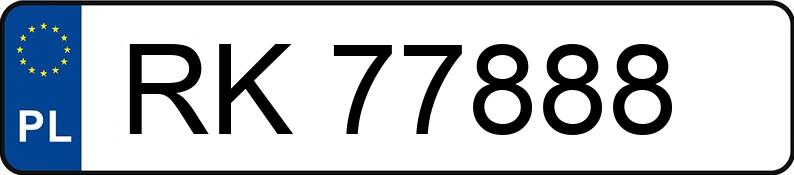 Numer rejestracyjny RK 77888 posiada BMW 525i 24V Kat. E34 525i 24V Kat. E34 - RK77888