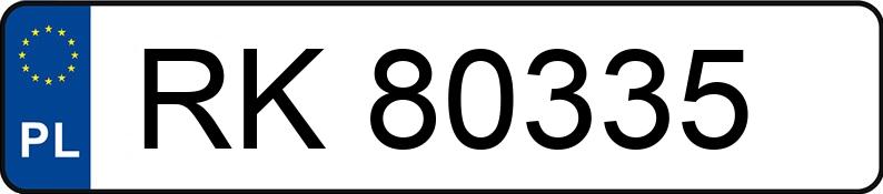 Numer rejestracyjny RK 80335 posiada BMW 335i MR`12 E5 F30 335i MR`12 E5 F30 - RK80335