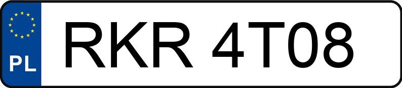 Numer rejestracyjny RKR 4T08 posiada OPEL VECTRA - RKR4T08