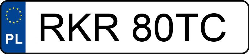 Numer rejestracyjny RKR 80TC posiada TOYOTA YARIS - RKR80TC Numer rejestracyjny RKR 80TC posiada TOYOTA YARIS - RKR80TC