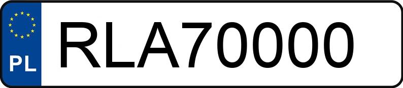 Numer rejestracyjny RLA 70000 posiada AUDI A4 1.8 Kat. MR`05 E4 8E T - RLA70000