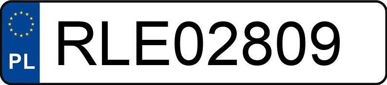 Numer rejestracyjny RLE 02809 posiada OPEL MERIVA - RLE02809