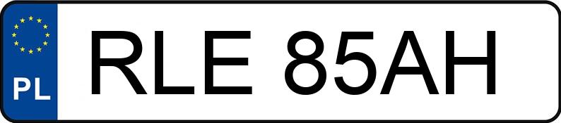 Numer rejestracyjny RLE 85AH posiada AUDI 80 2.0 89 80 2.0 89 - RLE85AH