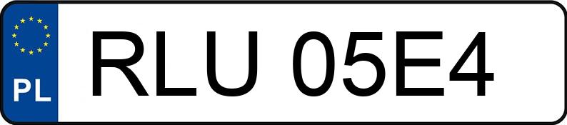 Numer rejestracyjny RLU 05E4 posiada AUDI A4 - RLU05E4 Numer rejestracyjny RLU 05E4 posiada AUDI A4 - RLU05E4