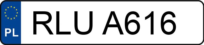 Numer rejestracyjny RLU A616 posiada FIAT 126P - RLUA616