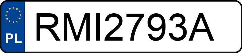 Numer rejestracyjny RMI 2793A posiada HONDA CIVIC - RMI2793A