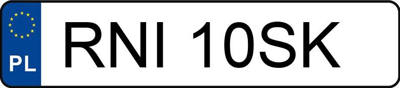 Numer rejestracyjny RNI 10SK posiada BMW X3 XDRIVE20D - RNI10SK