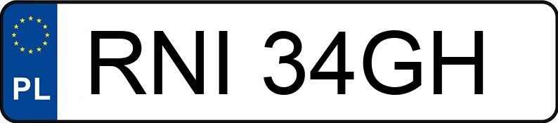 Numer rejestracyjny RNI 34GH posiada FORD Escort 1.8 TD MR`95 Fun - RNI34GH