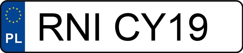 Numer rejestracyjny RNI CY19 posiada BMW 320D - RNICY19