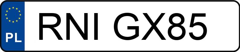Numer rejestracyjny RNI GX85 posiada TOYOTA YARIS - RNIGX85