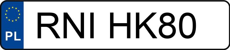 Numer rejestracyjny RNI HK80 posiada HYUNDAI GETZ - RNIHK80