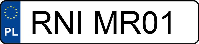 Numer rejestracyjny RNI MR01 posiada HONDA CR-V - RNIMR01