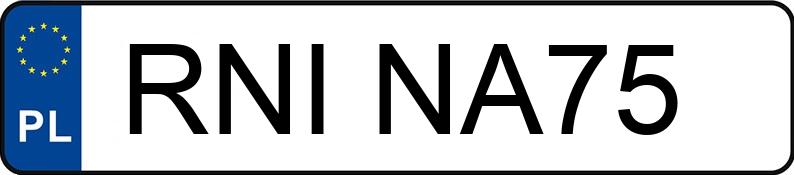 Numer rejestracyjny RNI NA75 posiada BMW 550I XDRIVE - RNINA75