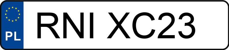 Numer rejestracyjny RNI XC23 posiada MG MG ZS - RNIXC23