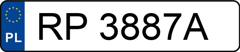 Numer rejestracyjny RP 3887A posiada PEUGEOT 306 1.6 KAT - RP3887A