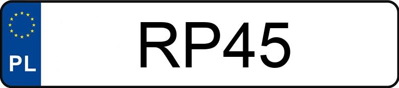 Numer rejestracyjny RP 45 posiada DODGE Grand Caravan 3.6 Kat. MR`11 SXT Aut. - RP45