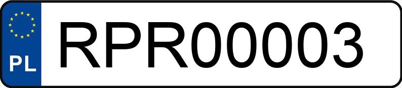 Numer rejestracyjny RPR 00003 posiada PEUGEOT 407 SW 2.0 HDI MR`04 E3 ST Sport - RPR00003