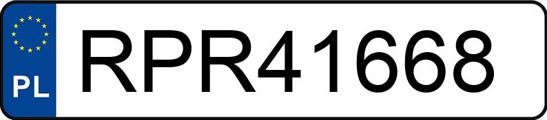 Vägpirat i ett fordon med registreringsnummer RPR41668